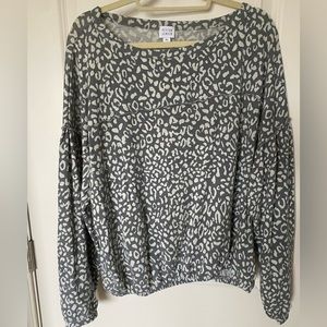 Cute animal print knit top by Peyton Jensen